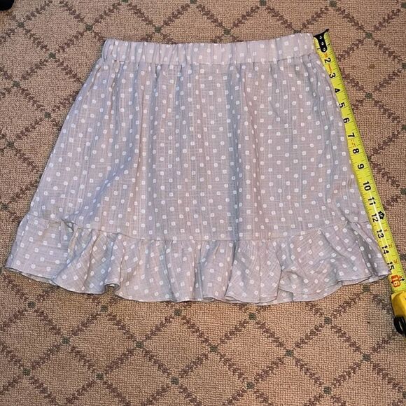 Polly taupe gray skirt w ruffle hem NWOT 10 - Picture 5 of 7